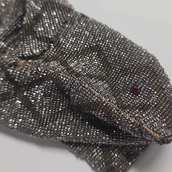 Vintage Coin Purse Beaded Seed Beads Small Red Rhinestones - Picture 7 of 12